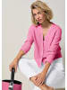 MADELEINE Modische Strickjacke mit V-Ausschnitt in himbeersorbet