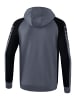 erima Six Wings Trainingsjacke mit Kapuze in slate grey/schwarz