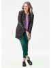 GOLDNER Strickjacke Multicolor-Cardigan mit Stehkragen in bunt