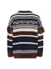 Tanuna Damen Sweater in BRAUN BLAU MEHRFARBIG