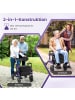 COSTWAY Rollator mit Luftbereifung faltbar bis 140 kg in Lila