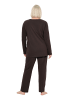 Ulla Popken Pyjama in pinienbraun