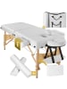 tectake 2 Zonen Massageliege-Set Suman 187 x 59 x 65,50 cm, weiß