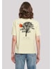 F4NT4STIC Ladies Everyday Tee Escape Discover the World Tree Birds in softyellow