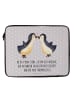 Mr. & Mrs. Panda Notebook Tasche Pinguin Liebe mit Spruch in Grau Pastell