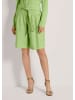 MADELEINE Highwaist-Bermudas aus Leinen in kiwi