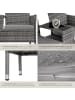 tectake Rattan-Gartensitzbank, 2-Sitzer, 133 x 63 x 84 cm, 6-cm-Polster