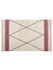 Beliani Kurzflor AFSAR in Beige/Rosa - (W) 140 x (H) 1.2 x (L) 200 cm