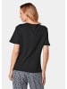 GOLDNER Zipfelshirt mit asymmetrischem Saum in schwarz