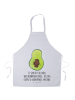 Mr. & Mrs. Panda Schürze Avocado Kern mit Spruch in Weiß