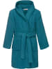 REDBEST Frottier Kinder-Bademantel mit Kapuze Chicago in petrol