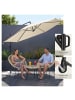 tectake Terrassenschirm Artemis - 360° drehbar mit UV-Schutz