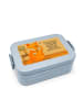 Mr. & Mrs. Panda Lunchbox Fuchs Lord Design mit Spruch in Blau Pastell