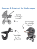 Zamboo 3-teiliges Sommer- & Schutzset für Kinderwagen in grau,schwarz