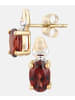 Diamant L'éternel Ohrringe aus 375 Gelbgold mit Granat