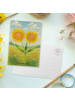 Mr. & Mrs. Panda Grußkarte Blume Sonnenblume Design ohne Spruch in Weiß