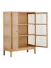 ebuy24 Vitrinenschrank Vigga Eiche 90 x 40 cm