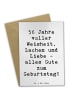 Mr. & Mrs. Panda Glückwunschkarte Spruch 56. Geburtstag mit Spruch in Weiß