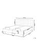 Beliani Doppelbett DUKE in Weiß/Schwarz - (W) 161 x (H) 102 x (L) 216 cm