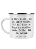 Mr. & Mrs. Panda Camping Emaille Tasse Spruch Hoffnung und Selbs... in Weiß