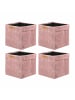 Lycce Aufbewahrungskorb 4er Pack in Puderrosa