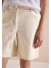 Cecil Mid Waist Wide Leg Shorts im Loose Fit in Pearl Beige