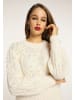 faina Damen Strickpullover in Wollweiss