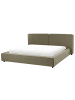 Beliani 10-tlg Doppelbett LINARDS in Grün/Schwarz