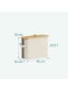 relaxdays Toilettenpapier Aufbewahrung in Beige - (B)45 x (H)33 x (T)16 cm