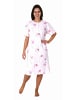 NORMANN Kurzarm Nachthemd Knopfleiste am Hals - 80108 in rose