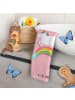 Mr. & Mrs. Panda Handtuch Einhorn Regenbogen ohne Spruch in Rot Pastell