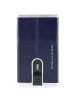 Piquadro Blue Square Kreditkartenetui RFID Leder 6 cm in nachtblau