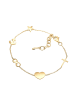 Elli Armband 925 Sterling Silber Anker, Herz, Infinity, Kreuz, Sterne, Stern in Gold