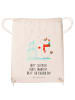 Mr. & Mrs. Panda Jutebeutel Einhorn Schneemann mit Spruch in Creme