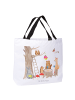 Mr. & Mrs. Panda Tote Bag Waldtiere Picknick ohne Spruch in Weiß