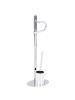 Beliani Toilettenbürste SARTO in Silber - (W) 28 x (H) 78 x (L) 20 cm