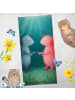 Mr. & Mrs. Panda Handtuch Axolotl Liebe Design ohne Spruch in Grau Pastell