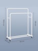 SONGMICS Kleiderständer Pataye in Weiß - (B)110 x (H)155.5 x (T)46.5 cm
