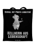 Mr. & Mrs. Panda Strandtasche Kellnerin Leidenschaft mit Spruch in Schwarz