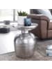 KADIMA DESIGN Beistelltisch Orient | Hammerschlag-Look, Aluminium, Robust in Silber