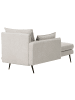 Beliani Chaiselongue YERRES in Grau/Schwarz - (W) 168 x (H) 79 x (L) 87 cm