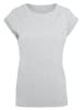 F4NT4STIC Extended Shoulder T-Shirt Blóm Blumenstrauss in grau meliert