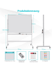 COSTWAY Whiteboard 120x90cm in Weiß