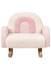 Beliani Kinderschaukelstuhl OMBO in Rosa/Braun - (W) 44 x (H) 48 x (L) 53 cm
