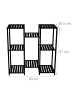 relaxdays Blumenregal in Schwarz - (B)80 x (H)81 x (T)28,5 cm