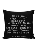 Mr. & Mrs. Panda Couch Kissen Bist du eigentlich komplett... mit... in Schwarz