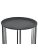 en.casa 2er-Set Beistelltisch Batumi in Schwarz (H)55cm (D)40cm