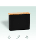 relaxdays Toilettenpapier Aufbewahrung in Schwarz - (B)45 x (H)34,5 x (T)15 cm