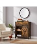 VASAGLE Sideboard Daxton in Braun-Schwarz - (B)30 x (H)80 x (T)70 cm