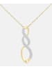 Diamant L'éternel Halskette mit Anhänger aus 750 Gelbgold mit Diamant Infinity-Design